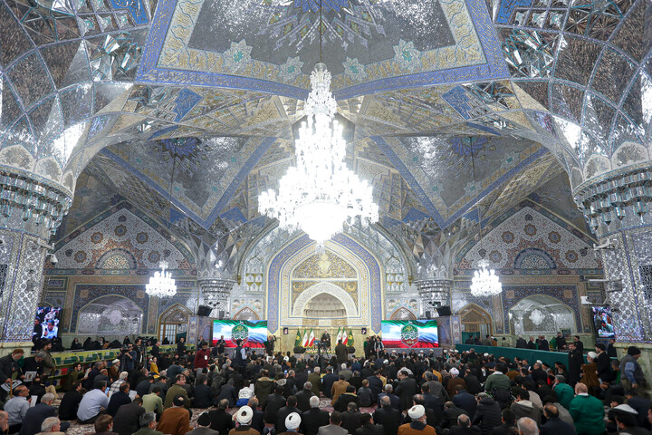 تصاویر/ بزرگداشت شهدای جنایات تروریستی آمریکایی - صهیونی در حرم مطهر رضوی