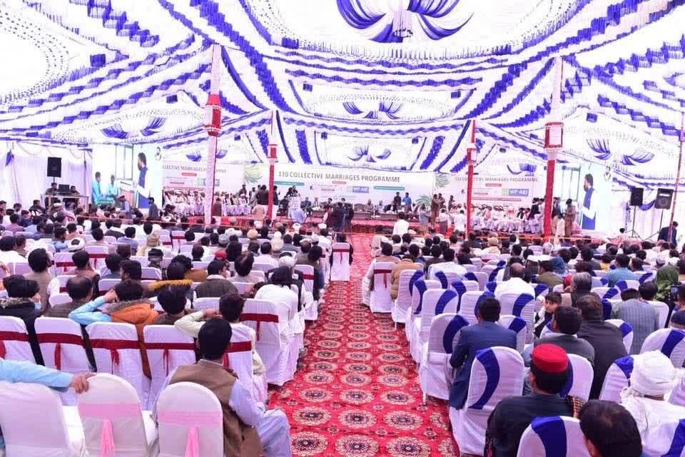 ماڑی انڈس میانوالی میں اجتماعی شادیوں کی شاندار تقریب / 110 جوڑوں کی نئی زندگی کی خوشیوں کے ساتھ رخصتی