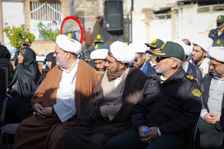 تصاویر / برگزاری آیین رونمایی از دیوارنگاره شهدای انتظامی قزوین