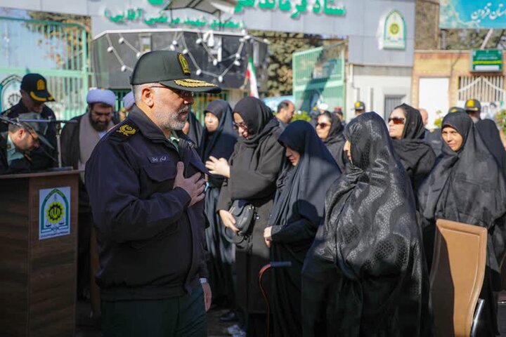 تصاویر / برگزاری آیین رونمایی از دیوارنگاره شهدای انتظامی قزوین