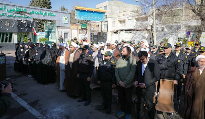 تصاویر / برگزاری آیین رونمایی از دیوارنگاره شهدای انتظامی قزوین