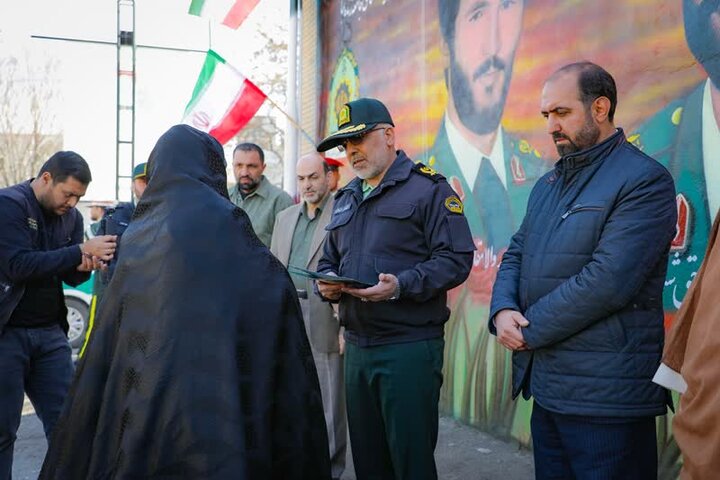 تصاویر / برگزاری آیین رونمایی از دیوارنگاره شهدای انتظامی قزوین