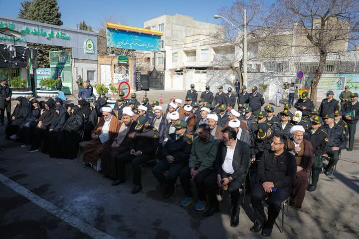 تصاویر / برگزاری آیین رونمایی از دیوارنگاره شهدای انتظامی قزوین