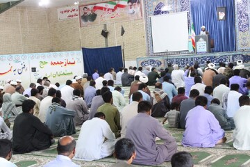 تصاویر/ آیین عبادی سیاسی نماز جمعه شهرستان دلگان