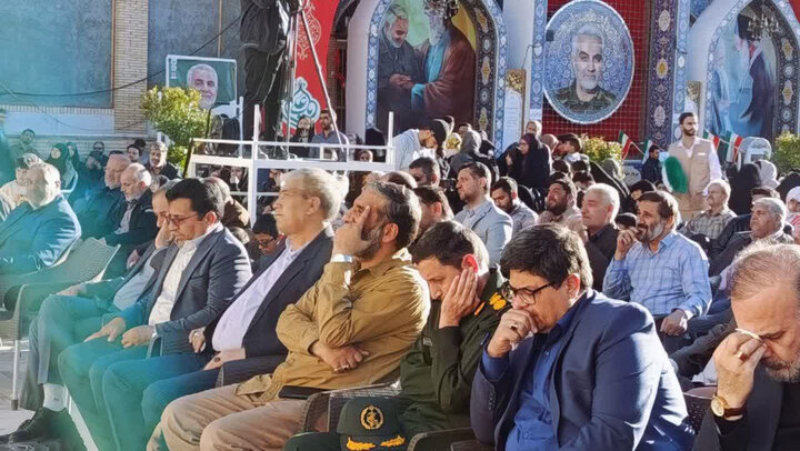 مراسم چهلمین روز شهادت احد زرنگی‌پور در گلزار شهدای کرمان