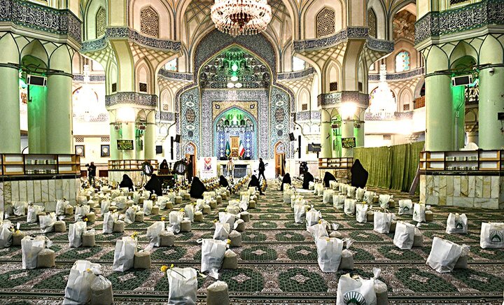 تصاویر/ طرح همدلی و مواسات مؤمنانه در حرم حضرت عبدالعظیم(ع)