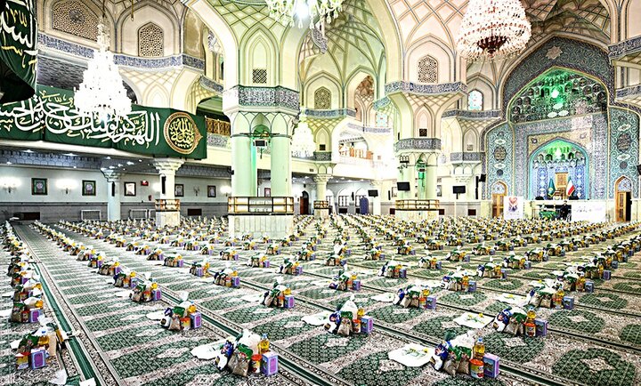 تصاویر/ طرح همدلی و مواسات مؤمنانه در حرم حضرت عبدالعظیم(ع)