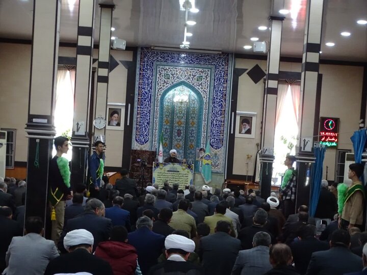 تصاویر/ آیین عبادی سیاسی نماز جمعه چهاربرج