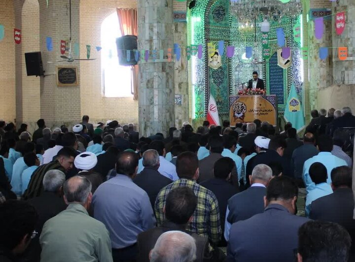 تصاویر/ نماز عبادی سیاسی جمعه شهرستان خاتم