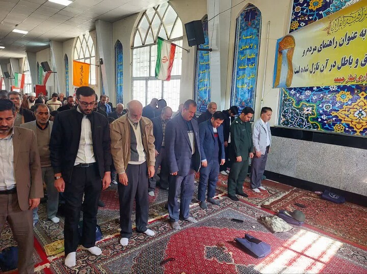 اقامه نخستین نماز جمعه ماه رمضان در شهر بهار به امامت حجت‌الاسلام مصباح