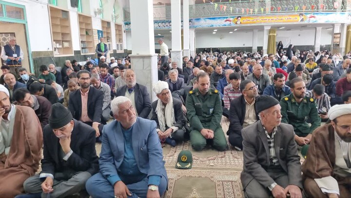 تصاویر| مراسم نماز جمعه عبادی، سیاسی سربیشه