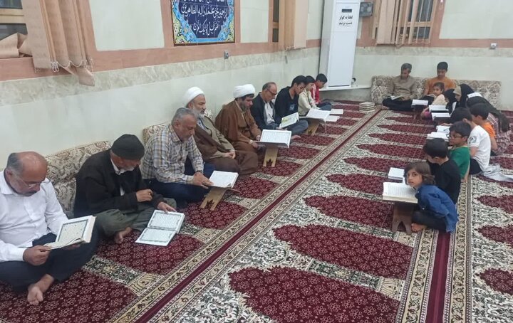 تصاویر/ مراسم ترتیل‌خوانی قرآن در برازجان