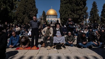 ۸۰,۰۰۰ فلسطینی در مسجدالاقصی نماز جمعه خواندند