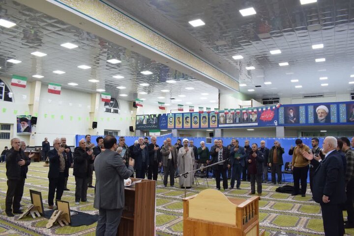 تصاویر/ مراسم سالگرد ابوالشهید حاج ابراهیم بزرگی راد پدر شهید سعید بزرگی راد در فومن