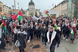 Hundreds protest in Stockholm to denounce Israel’s latest measures aimed at annexing West Bank