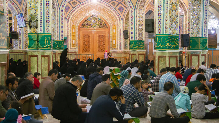 تصاویر/ جزء خوانی قرآن کریم به روش حفظ خوانی در نجف ایران