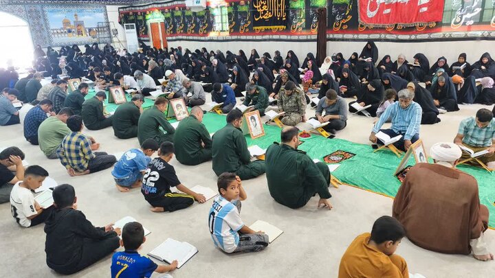 تصاویر/ پنجمین روز ترتیل‌خوانی قرآن در شهر امام حسن