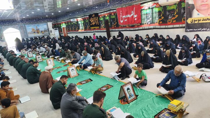 تصاویر/ پنجمین روز ترتیل‌خوانی قرآن در شهر امام حسن
