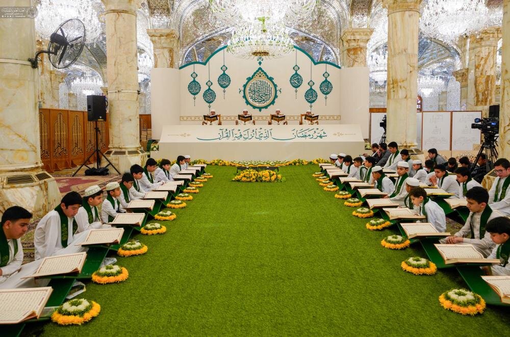 ختمات حضورية وإلكترونية ومحافل قرآنية ورعاية خاصة لفئة البراعم في العتبة العلوية المقدسة