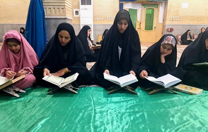 تصاویر/ ششمین روز ترتیل‌خوانی دختران دوراهک