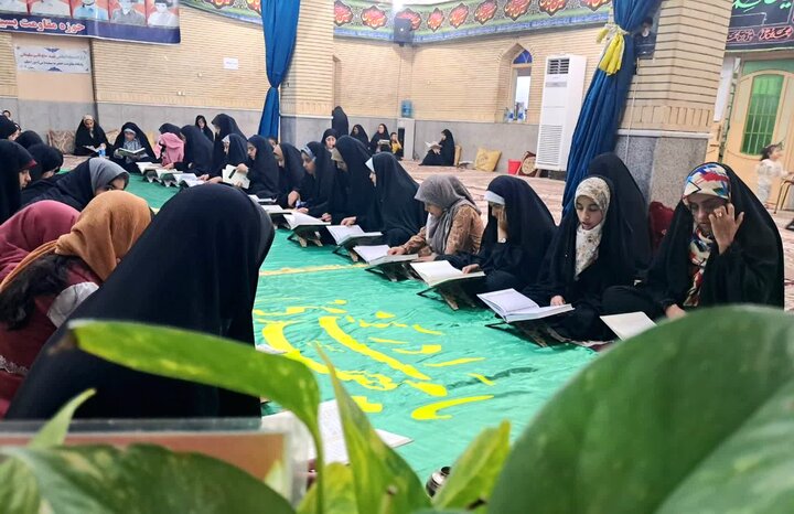 تصاویر/ ششمین روز ترتیل‌خوانی دختران دوراهک