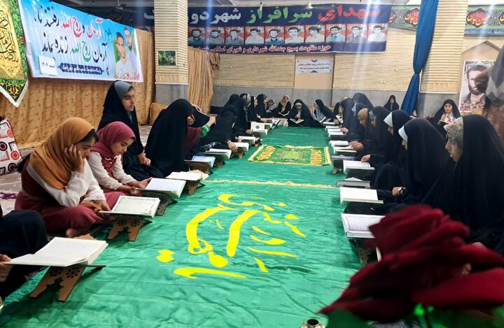 تصاویر/ ششمین روز ترتیل‌خوانی دختران دوراهک