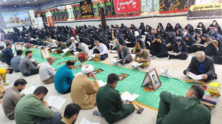 تصاویر/ ششمین روز ترتیل‌خوانی قرآن در شهر امام حسن