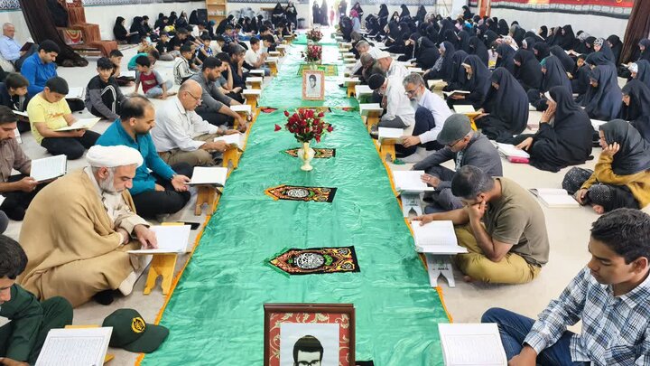 تصاویر/ ششمین روز ترتیل‌خوانی قرآن در شهر امام حسن