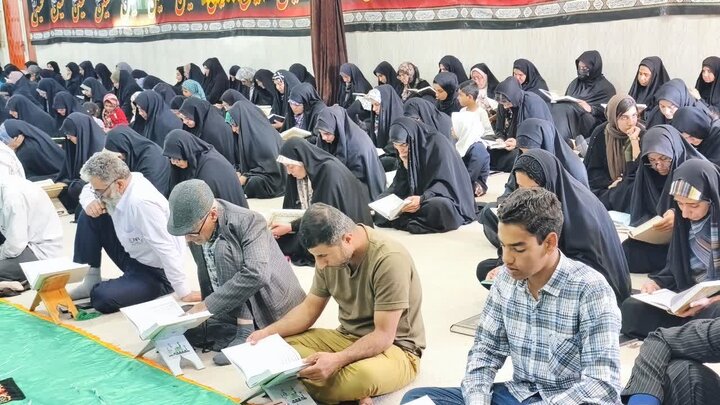 تصاویر/ ششمین روز ترتیل‌خوانی قرآن در شهر امام حسن