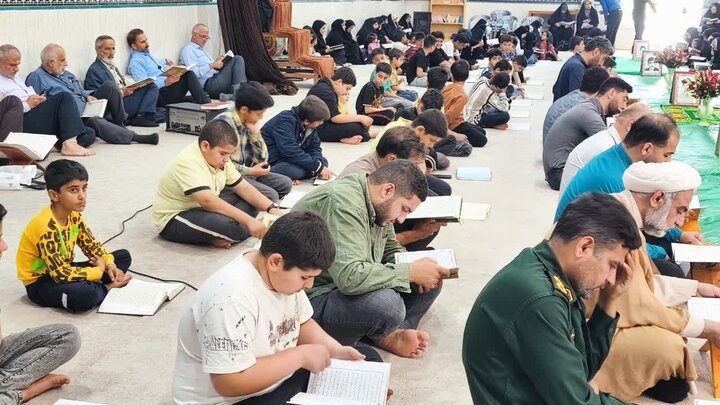 تصاویر/ ششمین روز ترتیل‌خوانی قرآن در شهر امام حسن