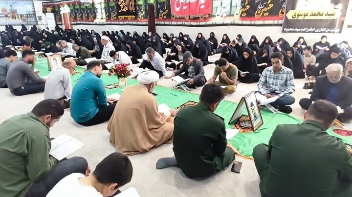 تصاویر/ ششمین روز ترتیل‌خوانی قرآن در شهر امام حسن