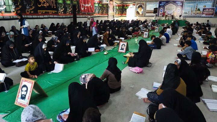 تصاویر/ ششمین روز ترتیل‌خوانی قرآن در شهر امام حسن