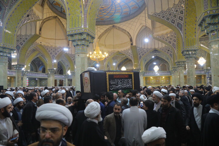 تصاویر / مراسم تشییع پیکر آیت الله حاج شیخ محمدرضا مامقانی