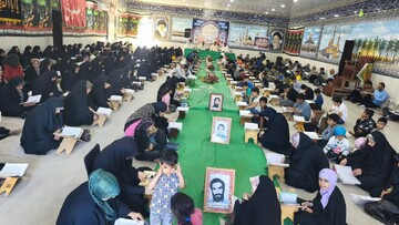 تصاویر/ هفتمین روز جزءخوانی قرآن در شهر امام حسن(ع)