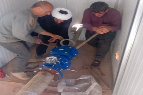 حضور طلاب مدرسه آیت‌الله بروجردی(ره) کرمانشاه، در مناطق محروم+عکس