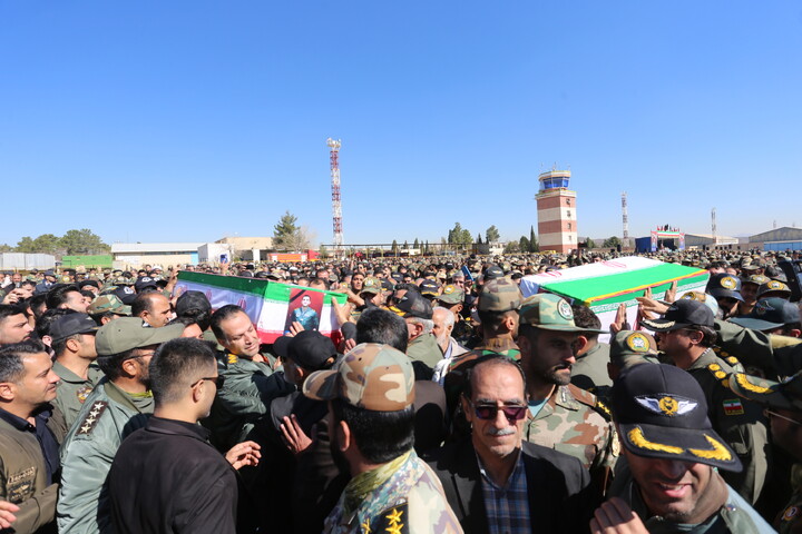 تصاویر / آیین  شهدای خلبان هوانیروز اصفهان