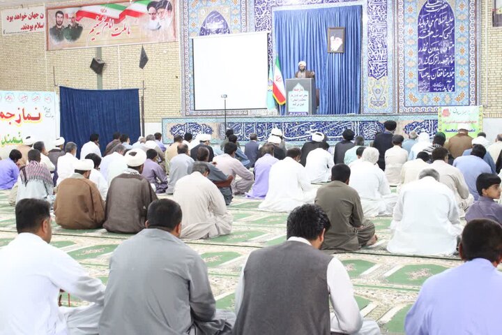 تصاویر/ آیین عبادی سیاسی نماز جمعه شهرستان دلگان