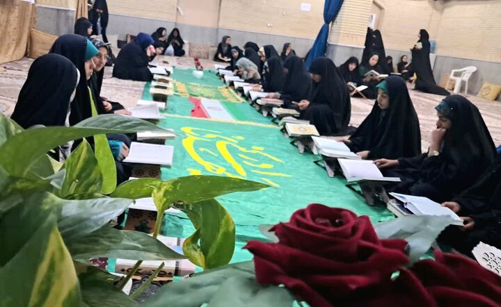 تصاویر/ نهمین روز ترتیل‌خوانی دختران دوراهک در ماه مبارک رمضان