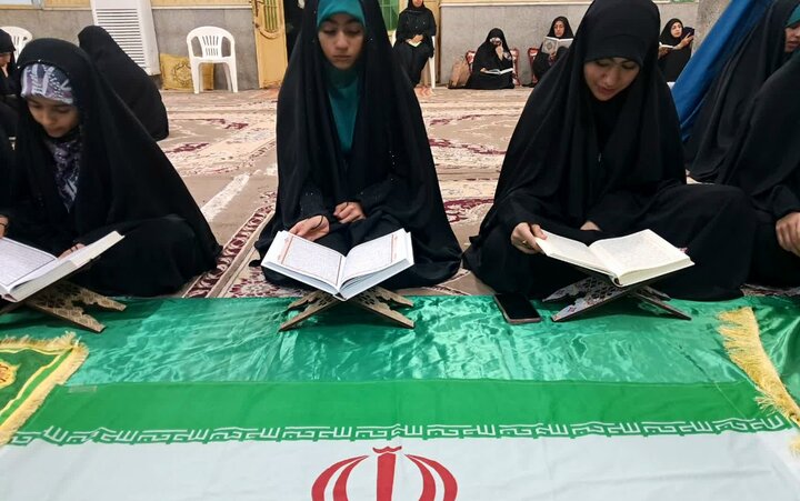 تصاویر/ نهمین روز ترتیل‌خوانی دختران دوراهک در ماه مبارک رمضان
