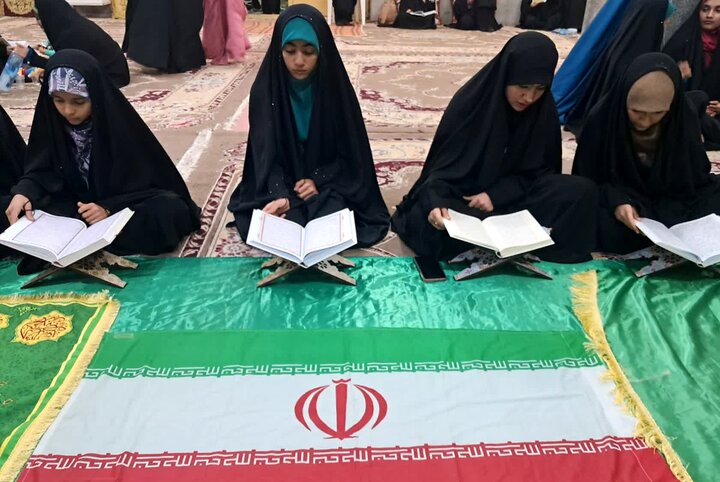 تصاویر/ نهمین روز ترتیل‌خوانی دختران دوراهک در ماه مبارک رمضان