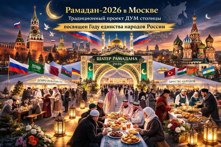 Ramadhani 2026 mjini Moscow; mradi wa Utawala wa Kidini wa Waislamu wa mji mkuu wa Urusi