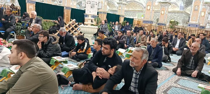 تصاویر/ آیین باشکوه جزخوانی قرآن کریم در آستان مقدس علی‌بن‌باقر( ع)