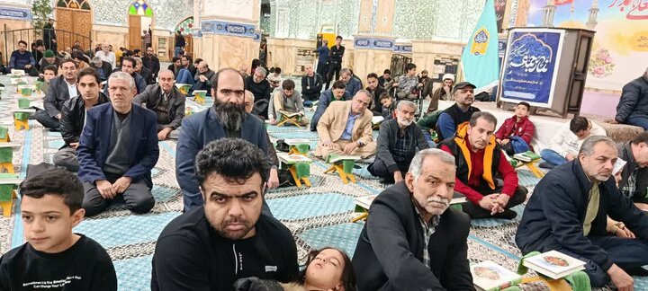 تصاویر/ آیین باشکوه جزخوانی قرآن کریم در آستان مقدس علی‌بن‌باقر( ع)