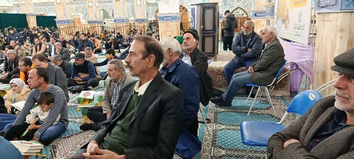 تصاویر/ آیین باشکوه جزخوانی قرآن کریم در آستان مقدس علی‌بن‌باقر( ع)