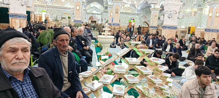 تصاویر/ آیین باشکوه جزخوانی قرآن کریم در آستان مقدس علی‌بن‌باقر( ع)