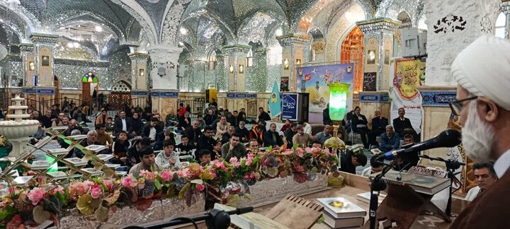 تصاویر/ آیین باشکوه جزخوانی قرآن کریم در آستان مقدس علی‌بن‌باقر( ع)