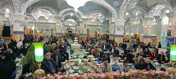 تصاویر/ آیین باشکوه جزخوانی قرآن کریم در آستان مقدس علی‌بن‌باقر( ع)