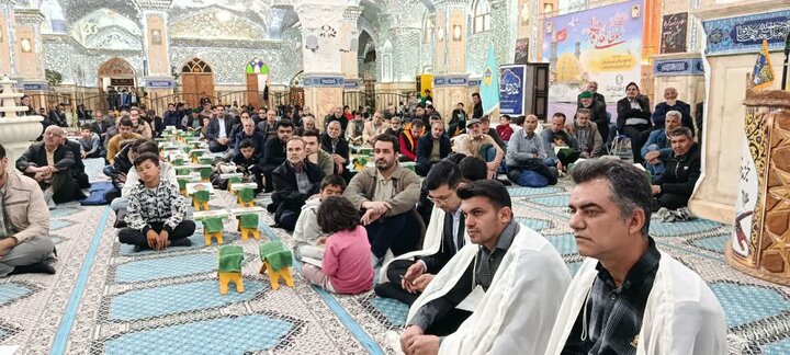 تصاویر/ آیین باشکوه جزخوانی قرآن کریم در آستان مقدس علی‌بن‌باقر( ع)
