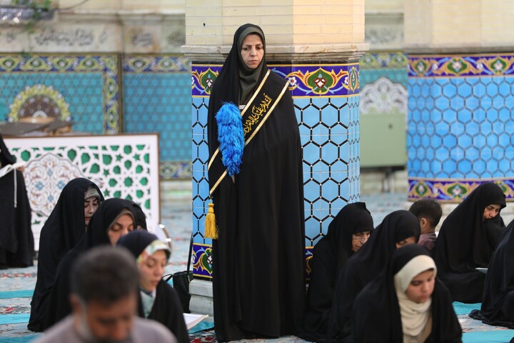 تصاویر/ آیین ترتیل خوانی قرآن کریم در امامزاده سید جعفر(ع) محمد استان یزد