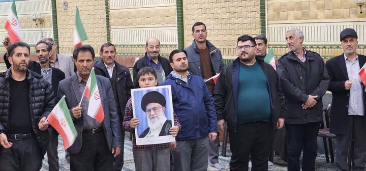 تصاویر/ محکومیت تجاوز رژیم جعلی و آمریکای خونخوار به میهن اسلامی در شهرستان شوط